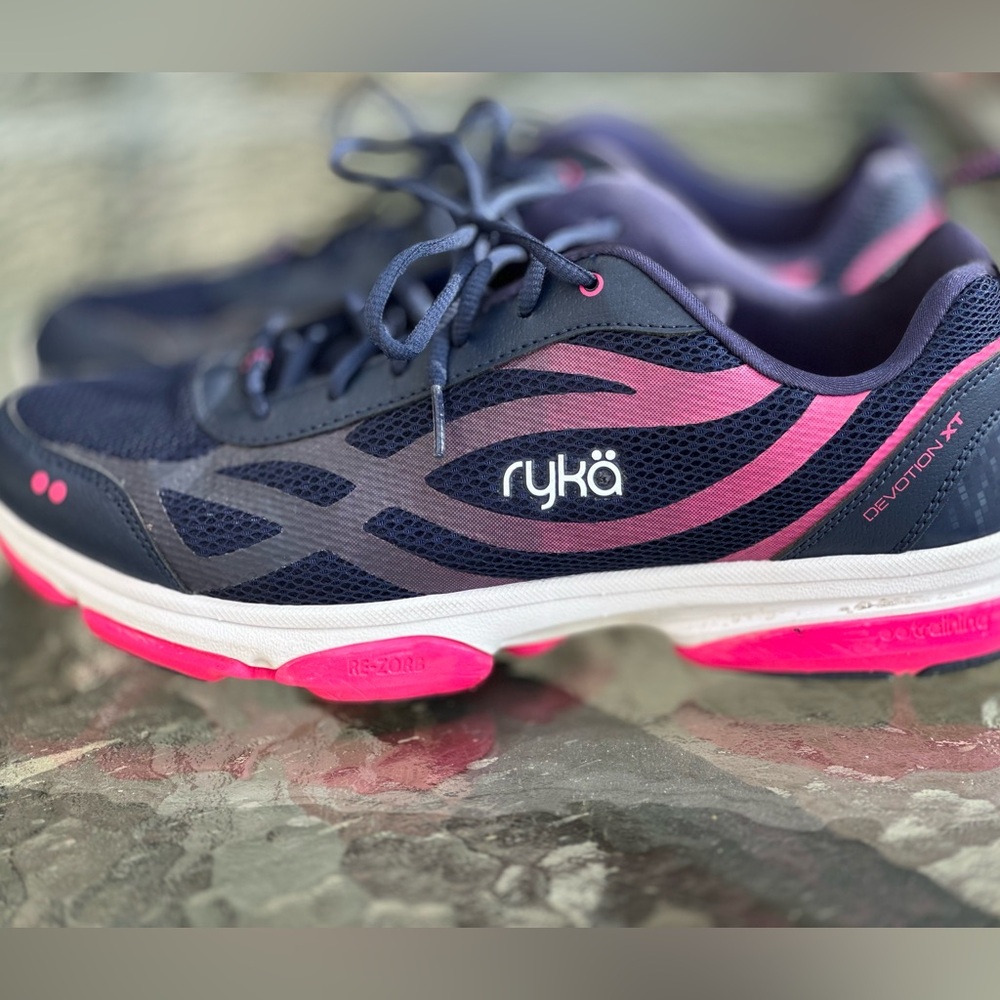 RYKA Devotion XT blue and pink sneakers. EUC!